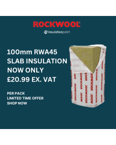 100mm Rockwool RWA45 Slab Insulation (2.88m2)