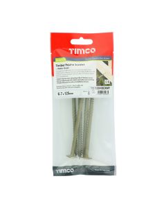 6.7 x 125 mm Timco Timber Construction and Landscaping Screws Wafer Exterior Green (TIMpac of 5)