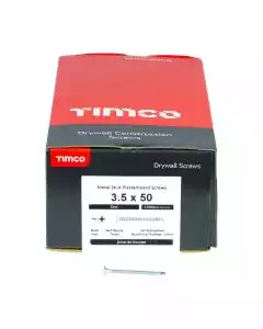 3.5 x 50mm Timco Drywall Screws PH Bugle Self Drilling Zinc (Box of 1000)