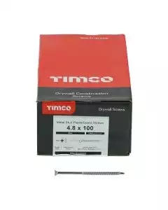 4.8 x 100mm Timco Drywall Screws PH Bugle Self Drilling Zinc (Box of 500)