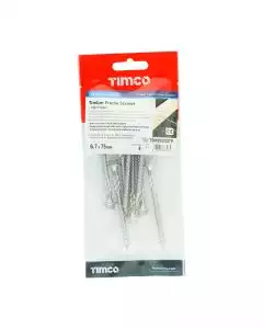 6.7 x 75 mm Timco Timber Frame Construction and Landscaping Screws Hex A4 Stainless Steel (TIMpac of 8)
